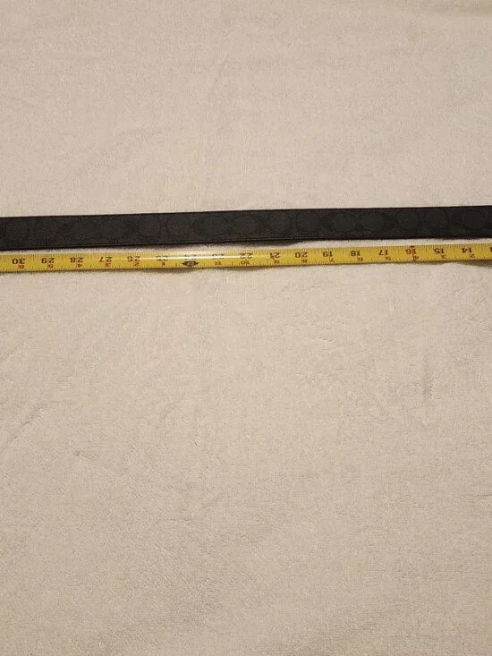 Coach Unisex Black Logo Dress Belt Adjustable Buckle Size 42 Designer New! - Picture 12 of 12